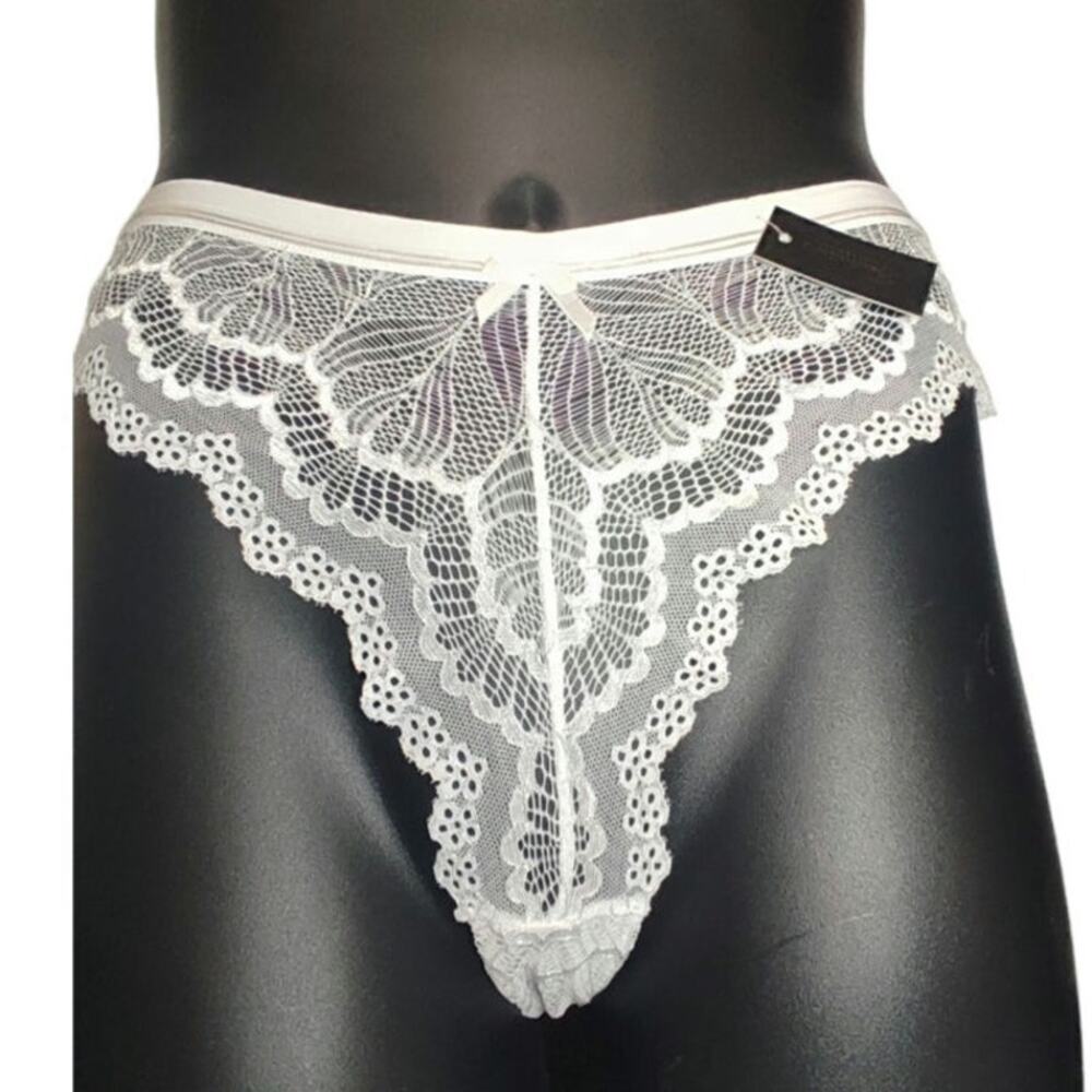 Frederick's of Hollywood Caroline Lace Thong Panties New XL